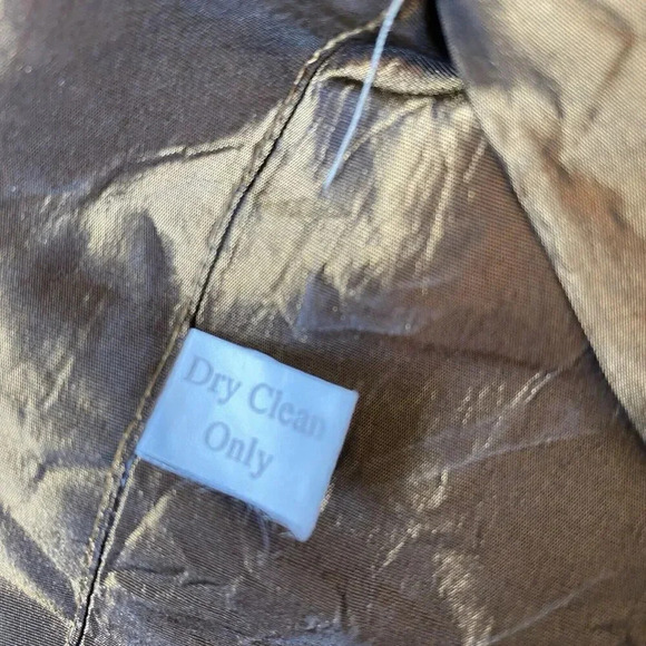 Victoire Y2K metallic Brown long sleeve button-up top satin Silk Blend Women’s S - Picture 5 of 11